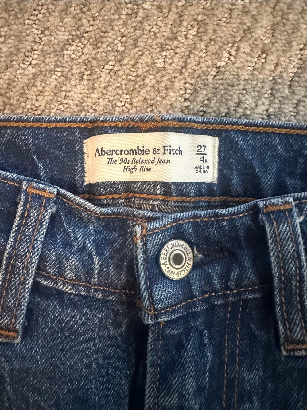 Abercrombie & Fitch High Rise Jeans - Dark Blue